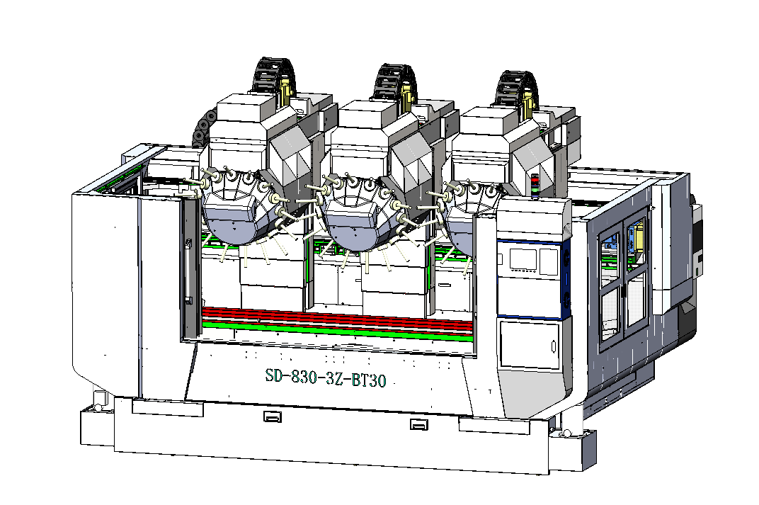 三頭型材加工中心SD3000-3Z-BT30技術規格書